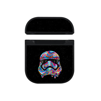 Star Wars Stormtrooper Head Art Apple Airpods Case Black