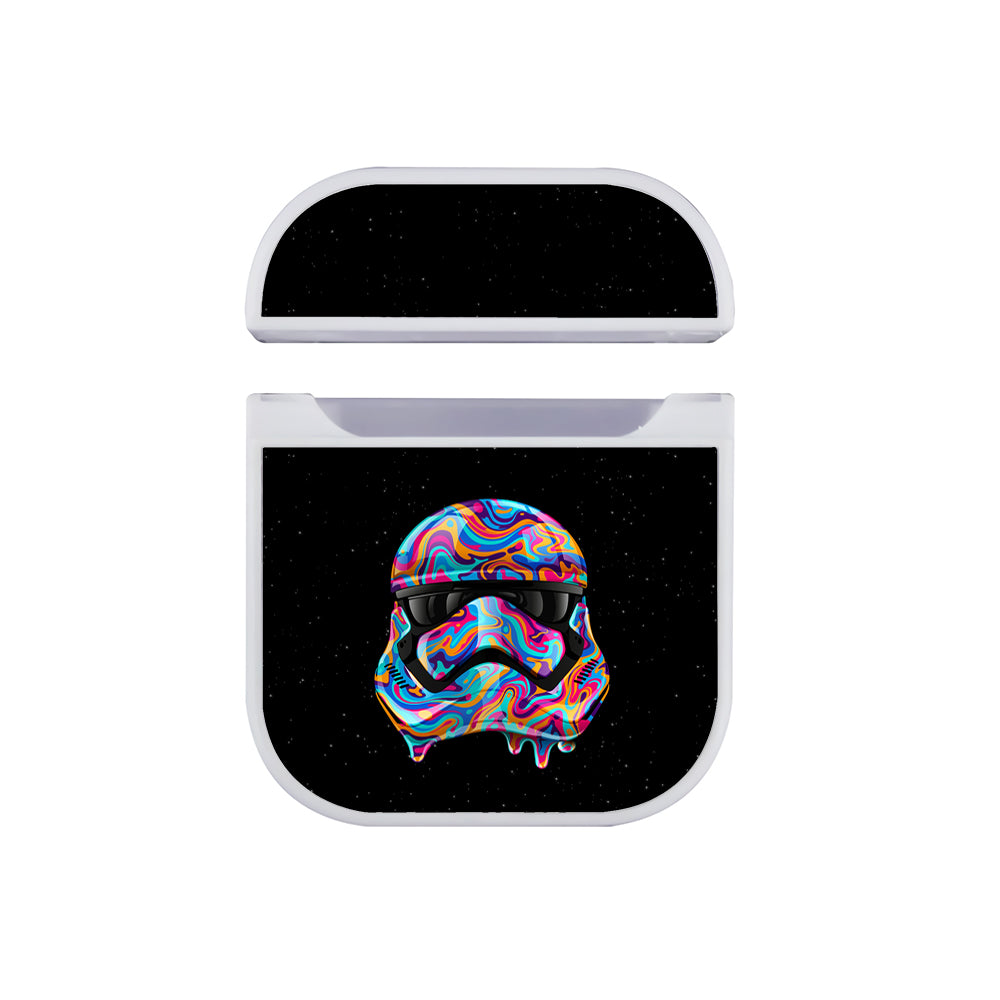 Star Wars Stormtrooper Head Art Apple Airpods Case White