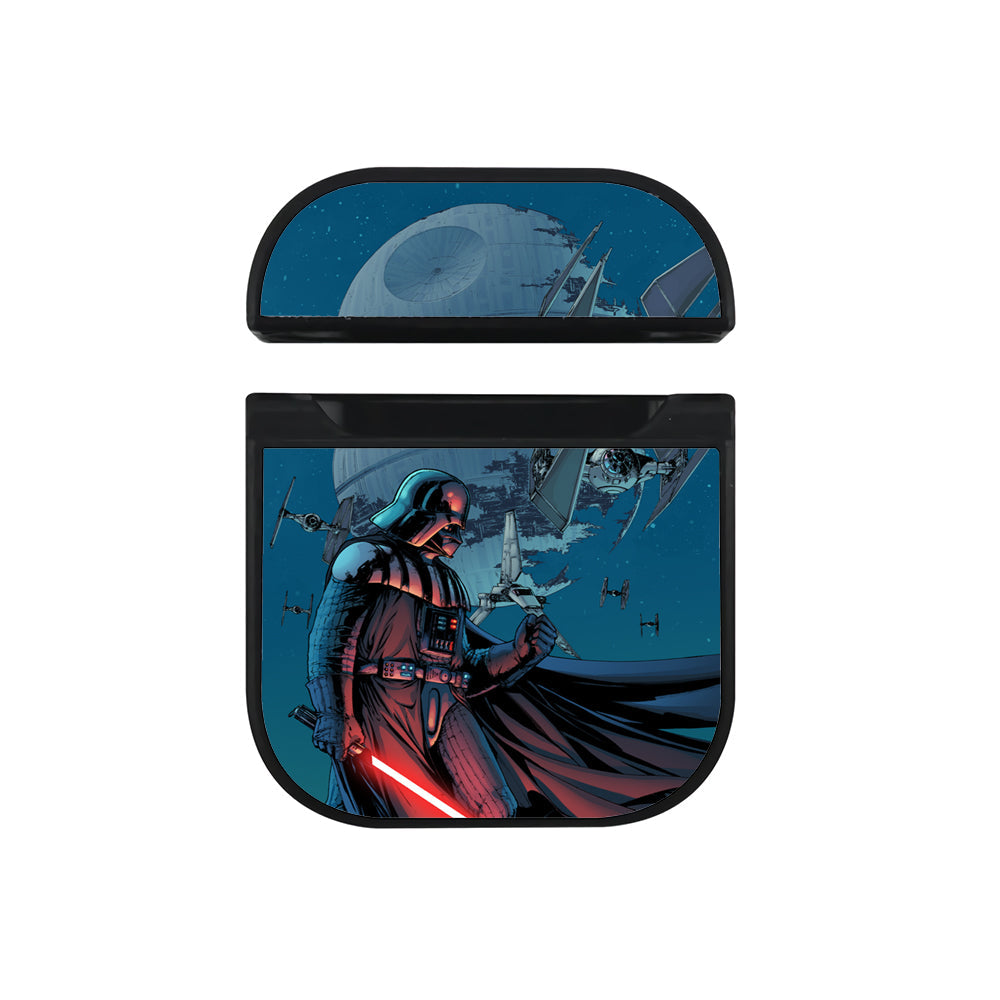 Starwars Darth Vader With Troops Apple Airpods Case Black