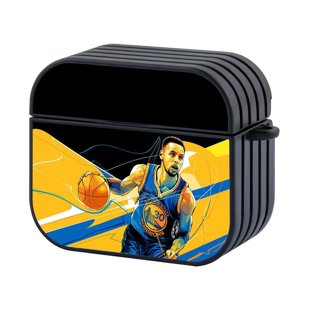 Stephen Curry Art Golden State Apple Airpods 4 Case Black