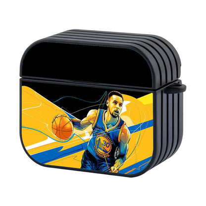Stephen Curry Art Golden State Apple Airpods 4 Case Black