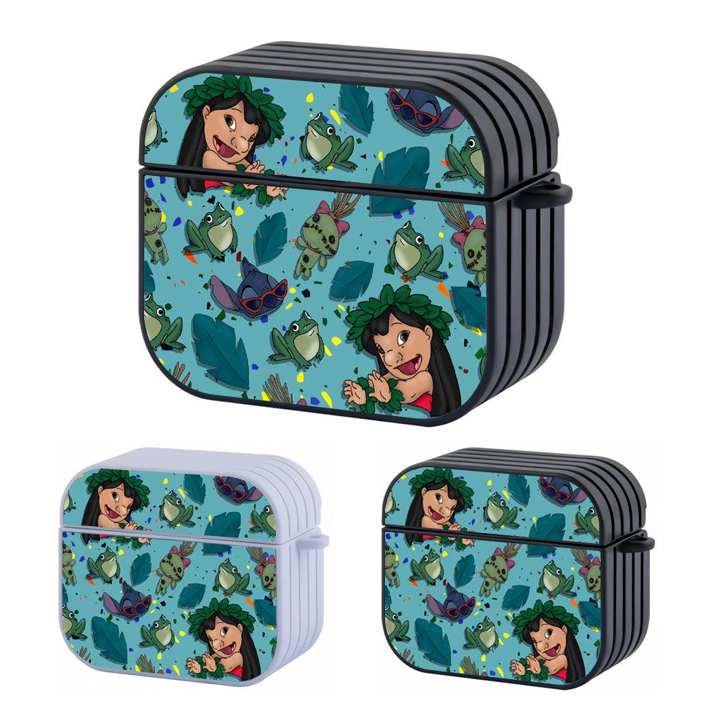 Stitch Bluish Tropical Patern Apple Airpods 4 Case