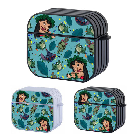 Stitch Bluish Tropical Patern Apple Airpods 4 Case