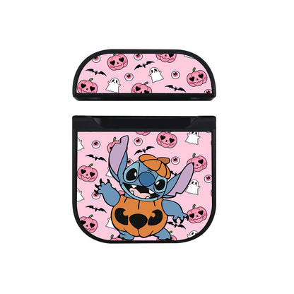 Stitch Cute Halloween Apple Airpods Case Black