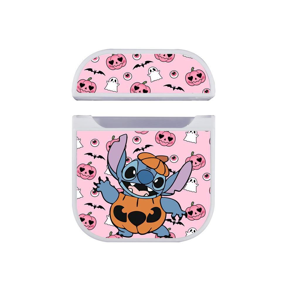 Stitch Cute Halloween Apple Airpods Case White