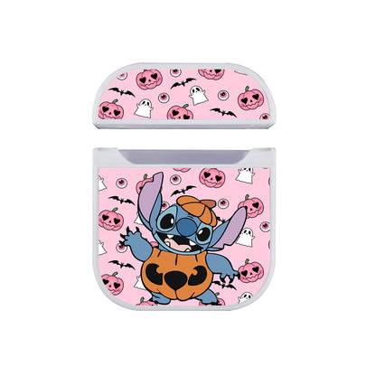 Stitch Cute Halloween Apple Airpods Case White