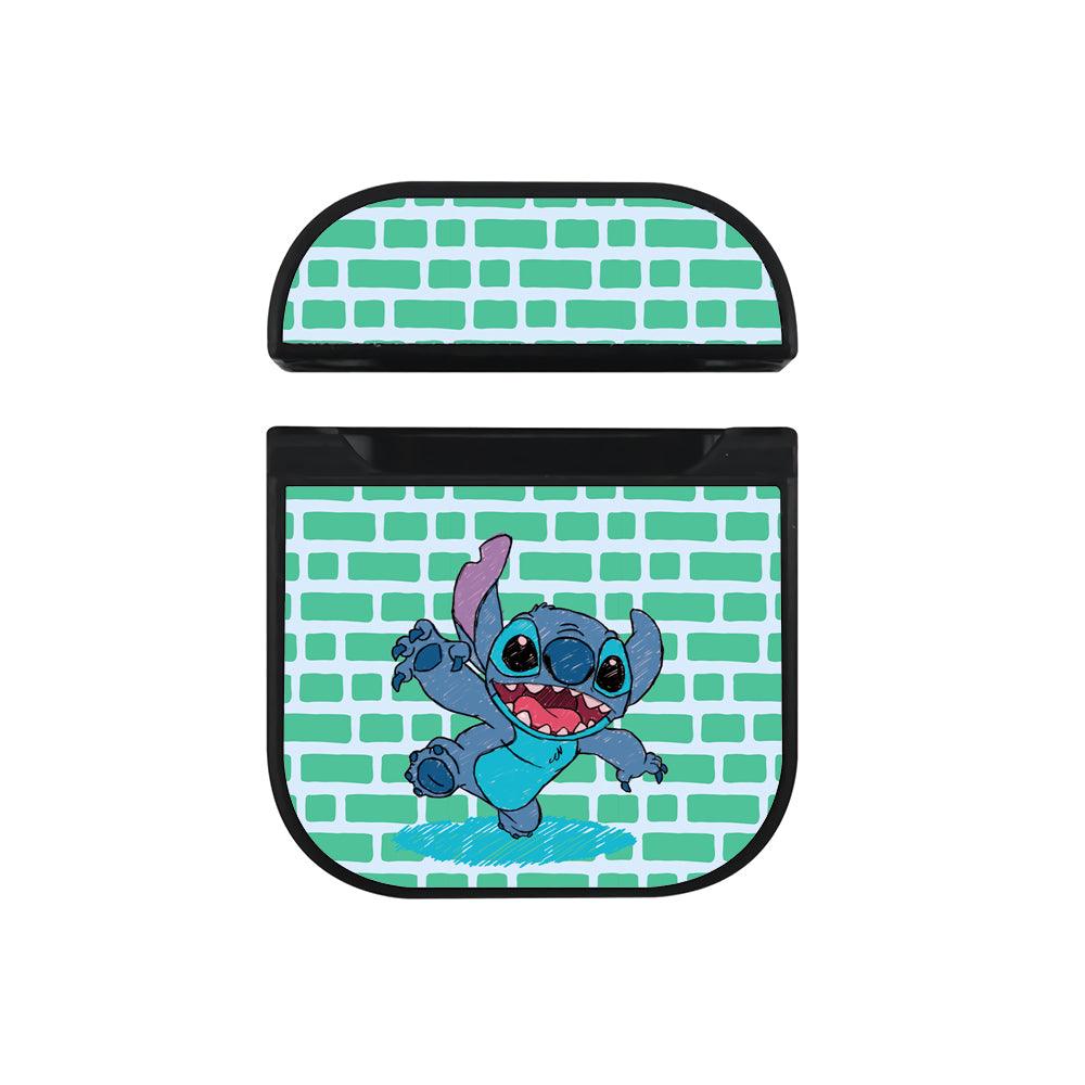 Stitch Dancing Never End Apple Airpods Case Black