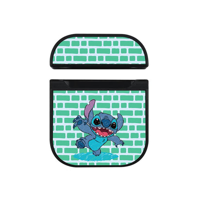 Stitch Dancing Never End Apple Airpods Case Black