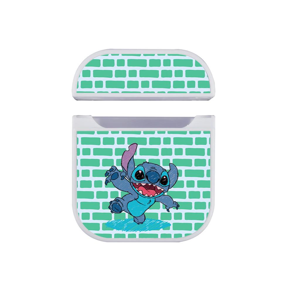 Stitch Dancing Never End Apple Airpods Case White