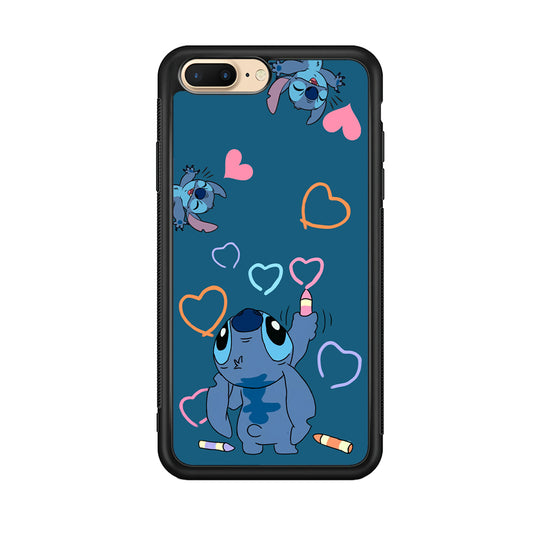 Stitch Drawing Lovely iPhone 8 Plus Case