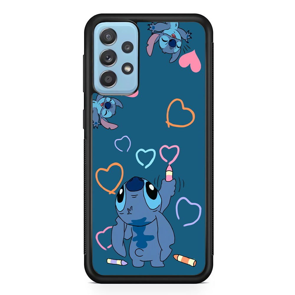 Stitch Drawing Lovely Samsung Galaxy A72 Case