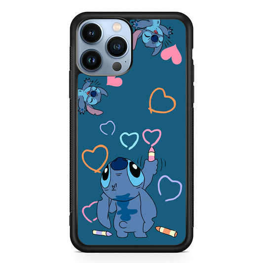 Stitch Drawing Lovely iPhone 15 Pro Case - Carneyforia