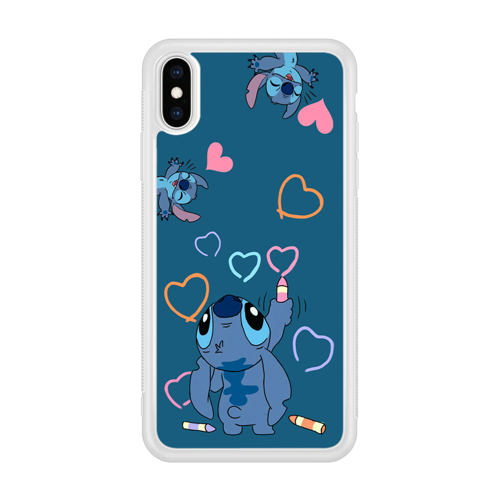 Stitch Drawing Lovely iPhone XS Case