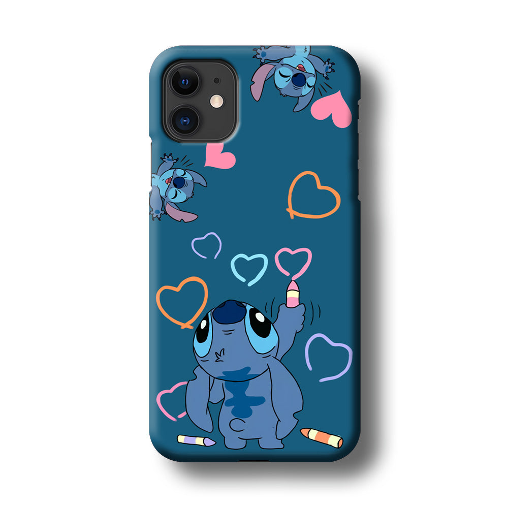 Stitch Drawing Lovely iPhone 11 Case