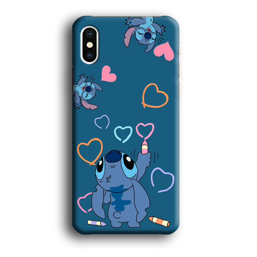 Stitch Drawing Lovely iPhone XS Case