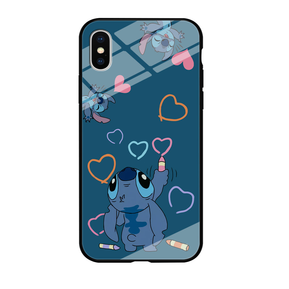 Stitch Drawing Lovely iPhone XS Case