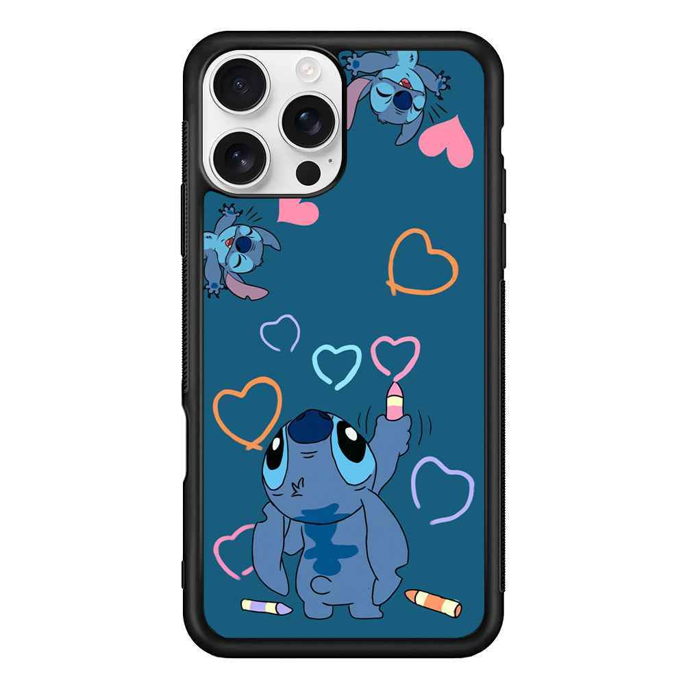 Stitch Drawing Lovely iPhone 16 Pro Case