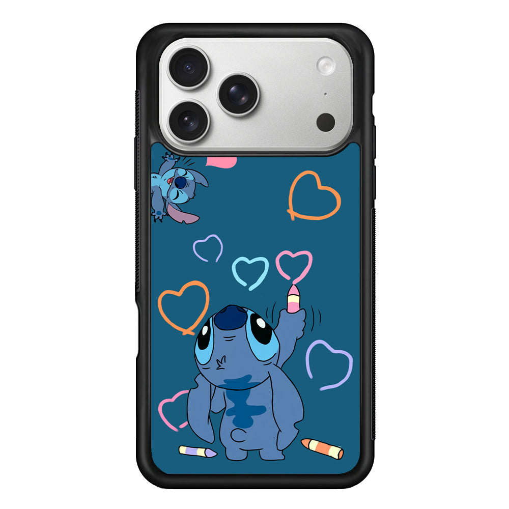 Stitch Drawing Lovely iPhone 17 Pro Case