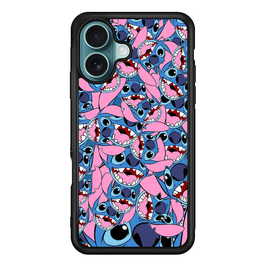 Stitch Laugh Face iPhone 16 Case