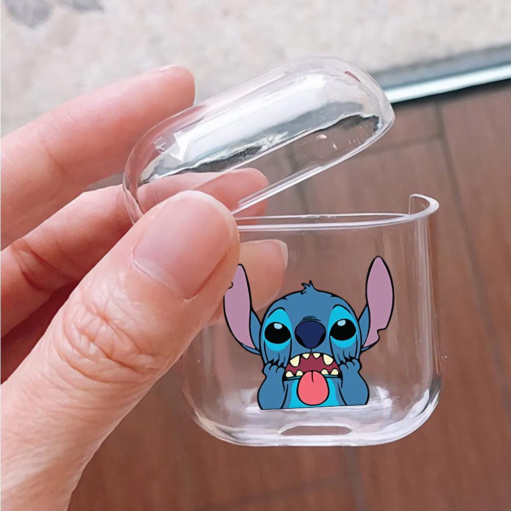 Stitch Mock Face Apple Airpods Clear Case