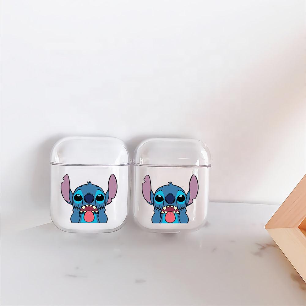 Stitch Mock Face Apple Airpods Clear Case