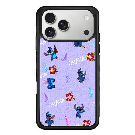 Stitch Patern Lovely Ohana iPhone 17 Pro Case