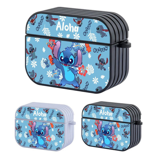 Stitch Pattern in Blue Blanket Apple Airpods Pro 3 Case-Carneyforia