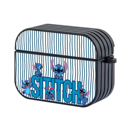Stitch Smile Over The Day Apple Airpods Pro 2 Case Black