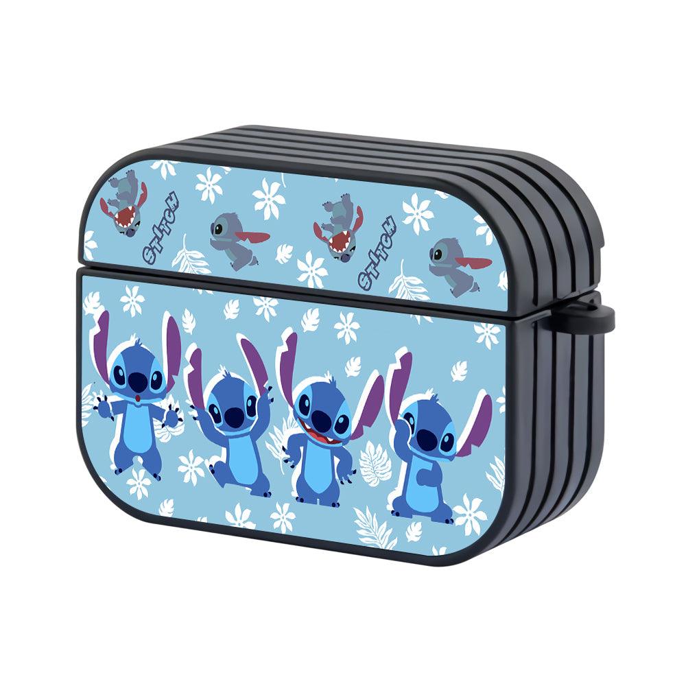 Stitch Stretching and Warming Up Apple Airpods Pro 3 Case Black