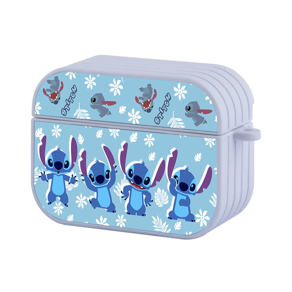 Stitch Stretching and Warming Up Apple Airpods Pro 2 Case White