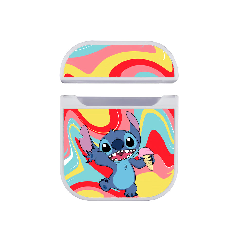Stitch Sweet Ice Cream Apple Airpods Case White