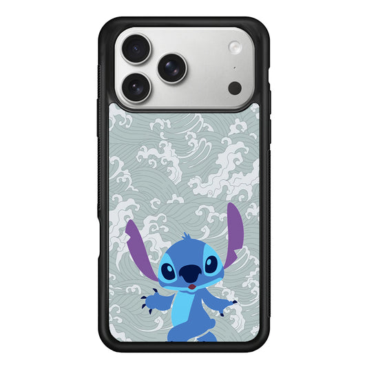 Stitch Walk on The Wave iPhone 17 Pro Case