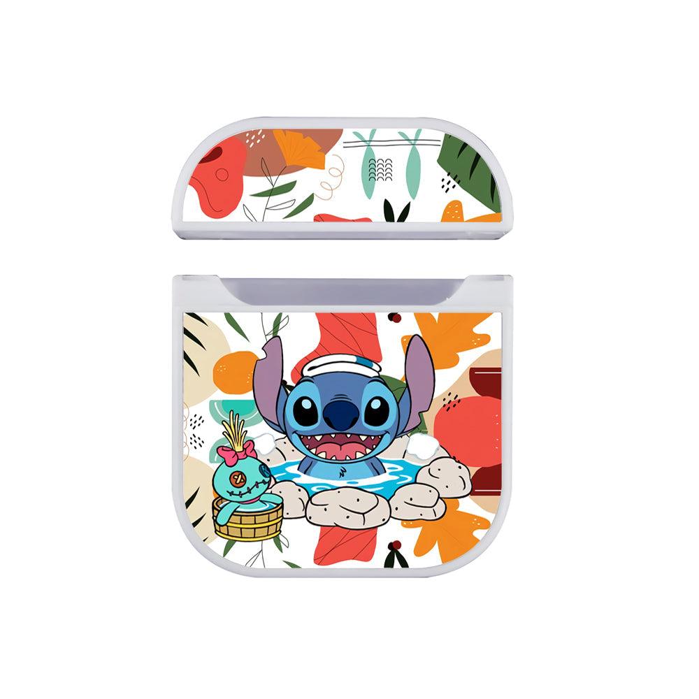 Stitch Warmful from Onsen Apple Airpods Case White