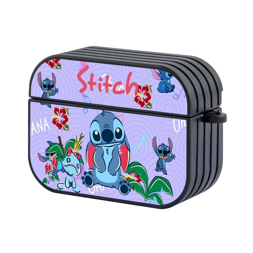 Stitch With the Straw Dolls Apple Airpods Pro 2 Case Black