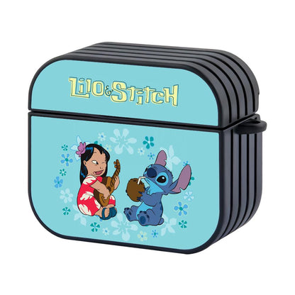 Stitch and Lilo a Day in Plesure Apple Airpods 4 Case Black