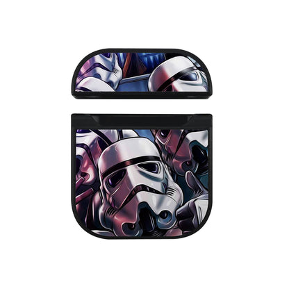 Stormtrooper Selfies Momment Apple Airpods Case Black