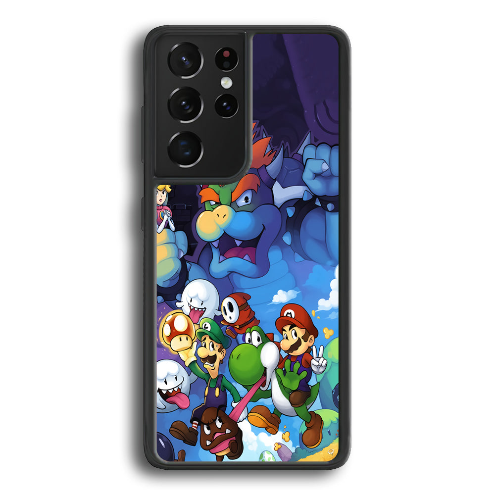 Super Mario Against The King Samsung Galaxy S21 Ultra Case