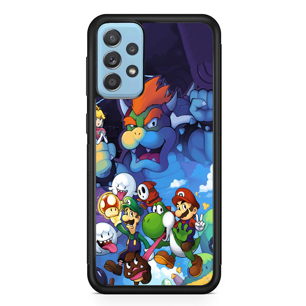 Super Mario Against The King Samsung Galaxy A72 Case