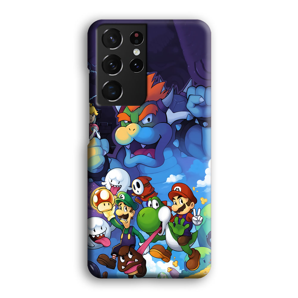 Super Mario Against The King Samsung Galaxy S21 Ultra Case