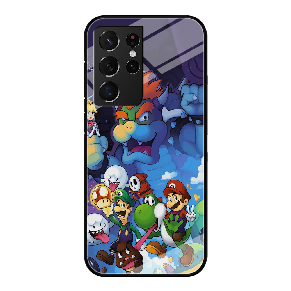 Super Mario Against The King Samsung Galaxy S21 Ultra Case