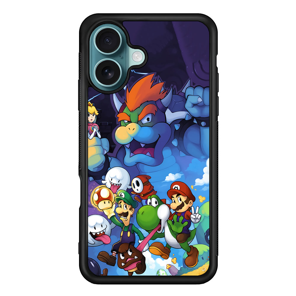 Super Mario Against The King iPhone 16 Case