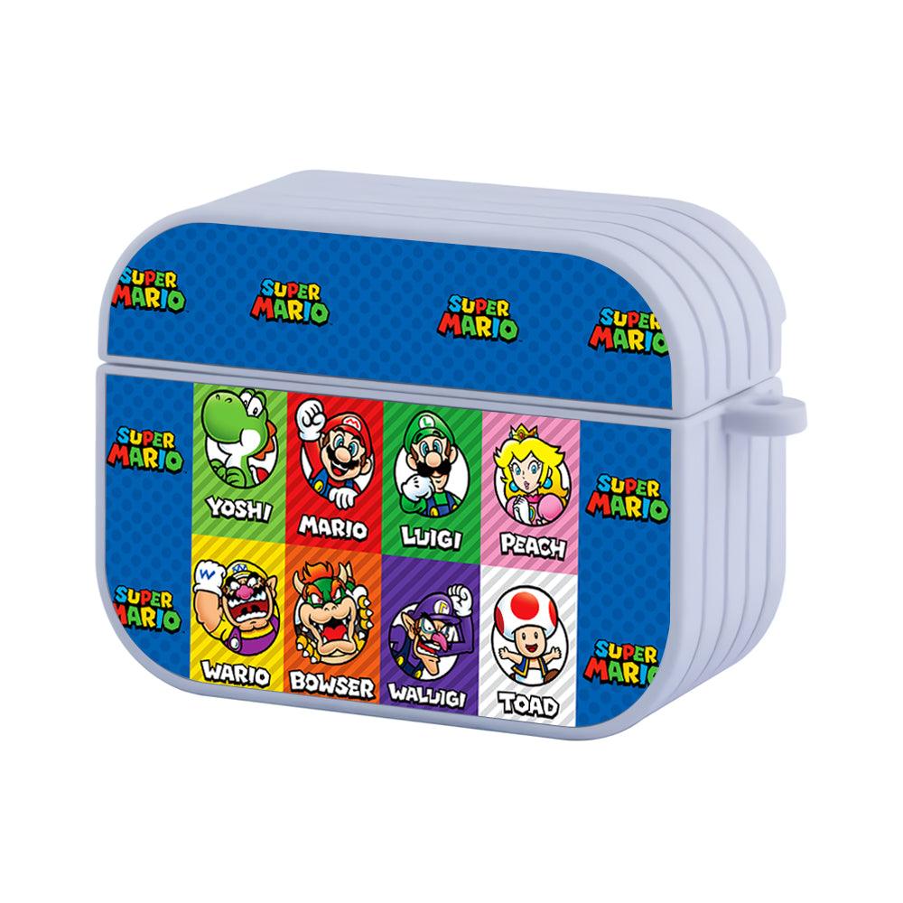 Super Mario Bros Retro Character Apple Airpods Pro 2 Case White