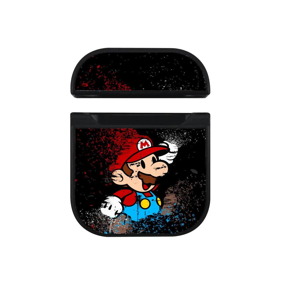 Super Mario Pixel Art Apple Airpods Case Black