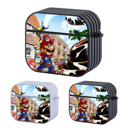 Super Mario Sludge Cleaning Spray Hard Work Apple Airpods 4 Case