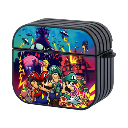 Super Mario Troublesome Mushroom Apple Airpods 4 Case Black