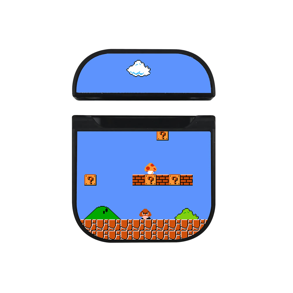 Super Mario bros Game Apple Airpods Case Black