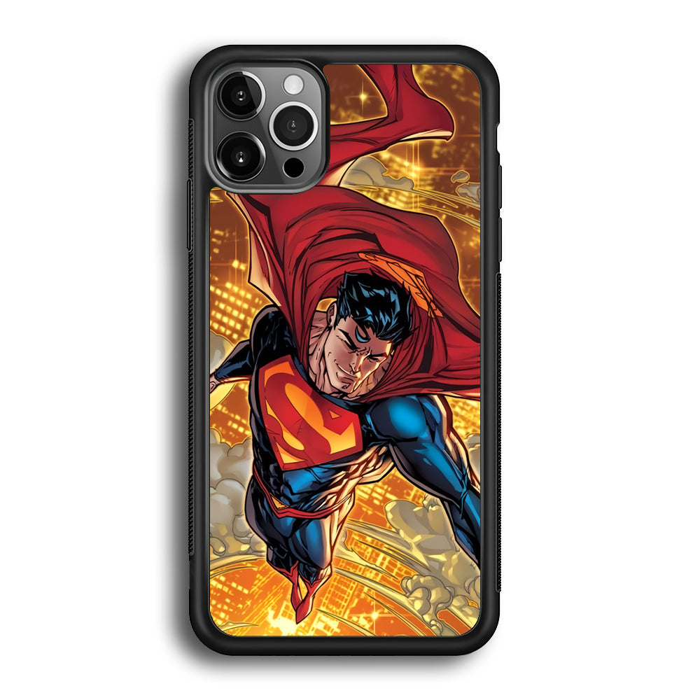 Superman Flying Through The City iPhone 12 Pro Max Case