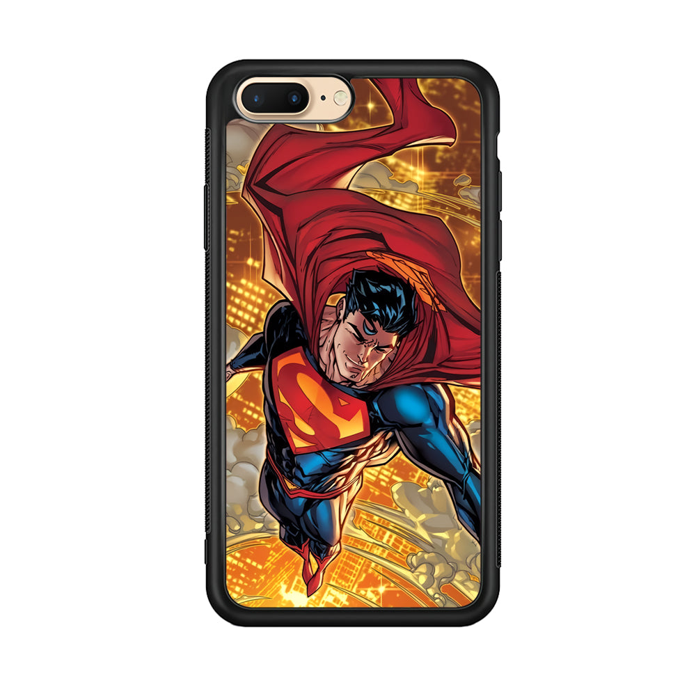 Superman Flying Through The City iPhone 8 Plus Case