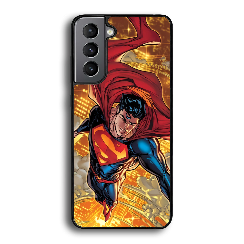 Superman Flying Through The City Samsung Galaxy A16 Case - Carneyforia