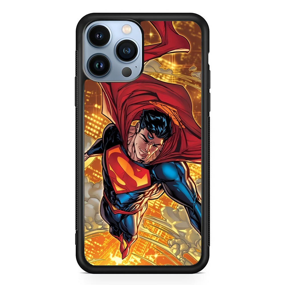 Superman Flying Through The City iPhone 13 Pro Max Case